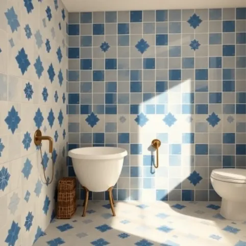 Płytki z motywem do łazienki