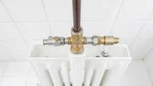 Podłączenie grzejnika łazienkowego od góry