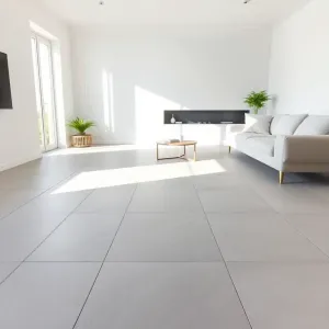 Podłoga w salonie z płytek