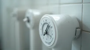 Podzielnik ciepła na grzejniku łazienkowym