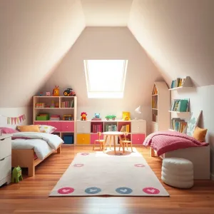 Pokoj dla 4 latka na poddaszu