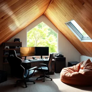 Pokoj rozrywki na poddaszu