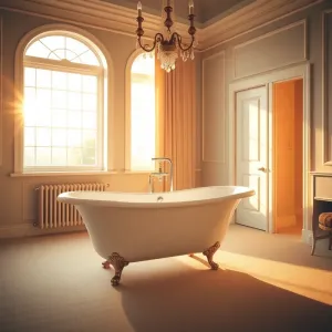 Pokój z wanną w sypialni