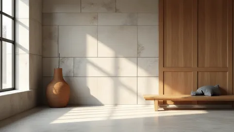 Połączenie płytek z panelami w salonie