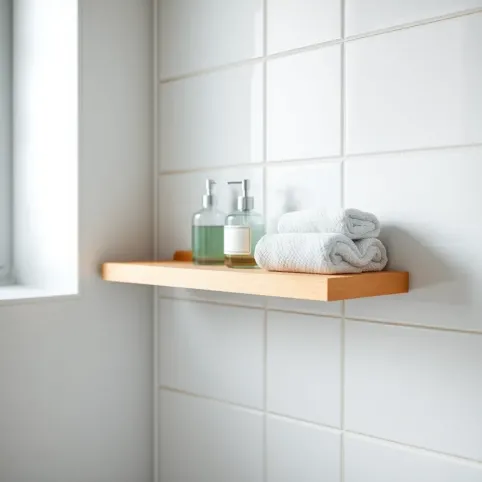 Półka do łazienki bez wiercenia