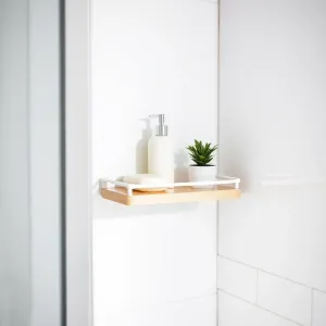 Półka narożna do łazienki wisząca
