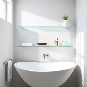 Półki szklane do łazienki na wymiar