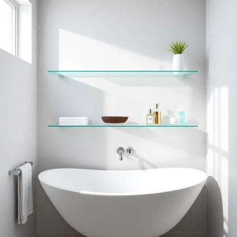 Półki szklane do łazienki na wymiar
