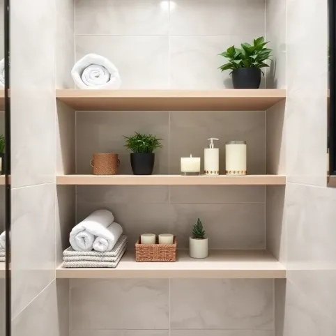 Półki wnękowe łazienka jak zrobić