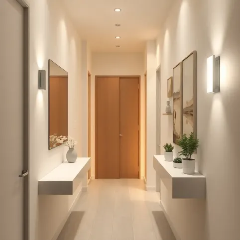 pomysł na wąski przedpokój