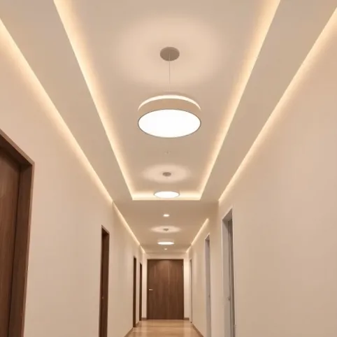 Przedpokój oświetlenie sufitowe inspiracje