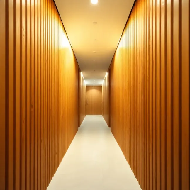 Przedpokój z lamelami