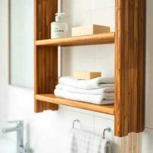 Regał do łazienki bambusowy