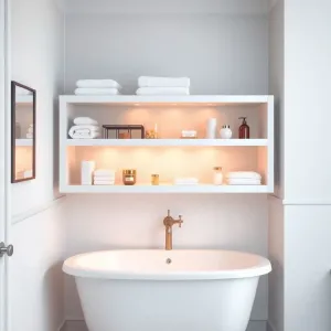 Regał do łazienki biały