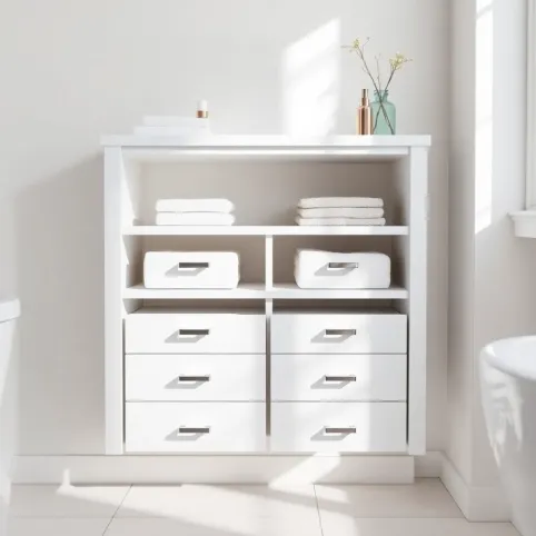 Regał do łazienki z szufladami