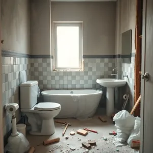 Remont łazienki w trakcie mieszkania