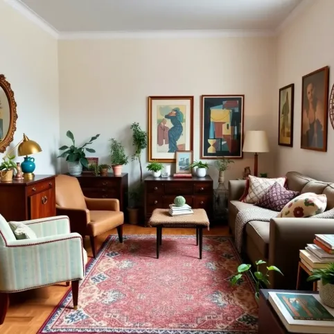 Salon eklektyczny inspiracje