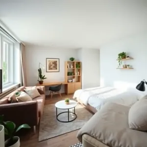 Salon i sypialnia w jednym inspiracje