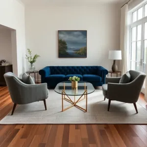 Salon styl klasyczny z nowoczesnym