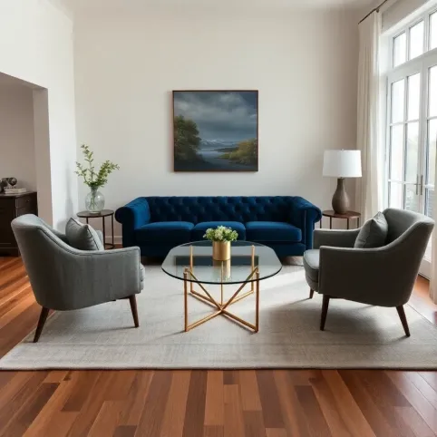 Salon styl klasyczny z nowoczesnym