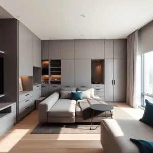 Salon sypialnia i Garderoba w jednym