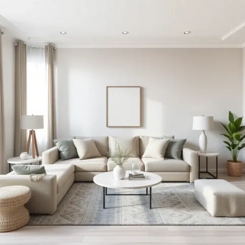 salon szarobeżowy inspiracje