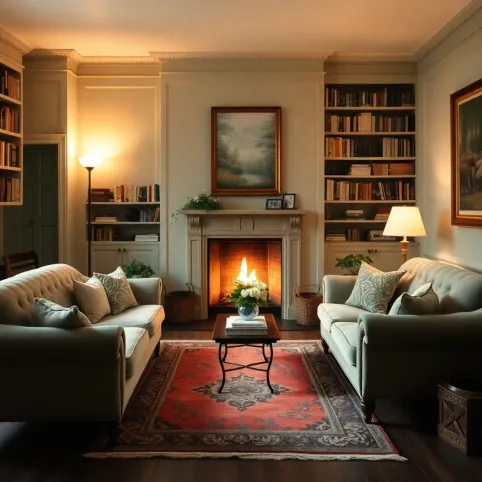 Salon w stylu angielskim  inspiracje