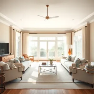 Salon w stylu hampton