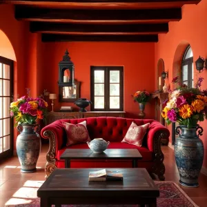 Salon w stylu hiszpańskim