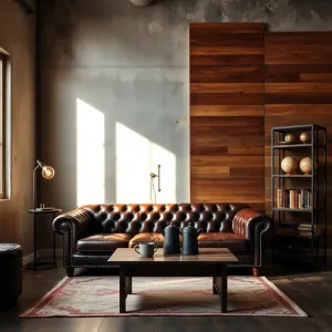 Salon w stylu loft vintage