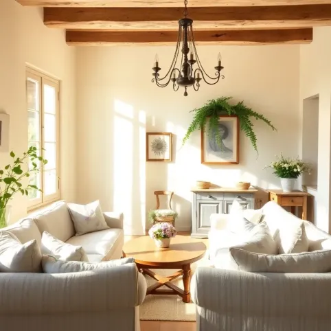 Salon w stylu prowansalskim