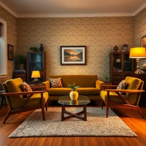 Salon w stylu retro inspiracje