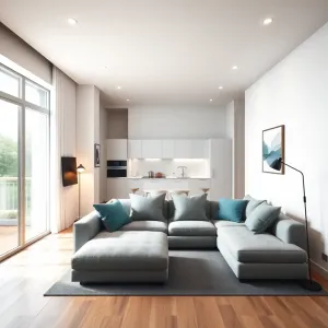 Salon z aneksem 18m2 projekt