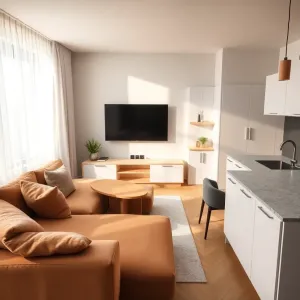 Salon z aneksem 30m2