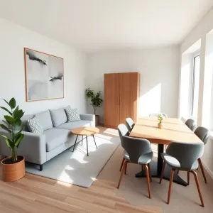 Salon z jadalnią 20m2