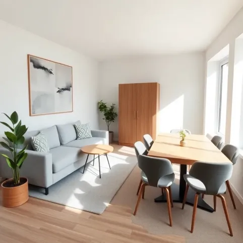 Salon z jadalnią 20m2