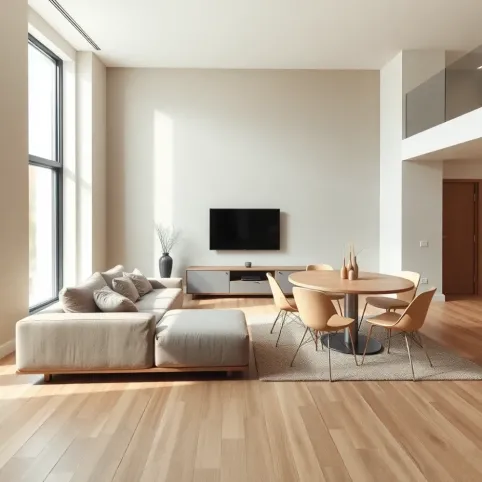 Salon z jadalnią aranżacje