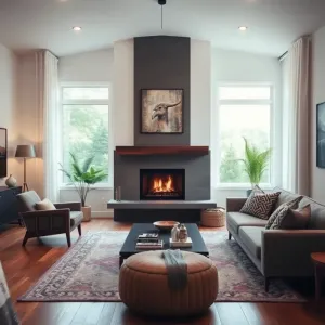 salon z kominkiem inspiracje