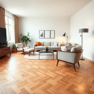 Salon z parkietem inspiracje