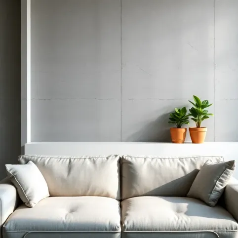 Ściana betonowa w salonie jak zrobić