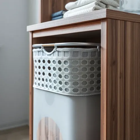 Słupek łazienkowy z koszem na pranie 50 cm