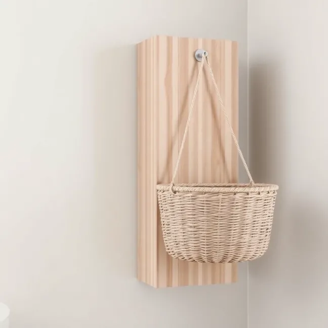 Słupek łazienkowy z koszem na pranie wiszący