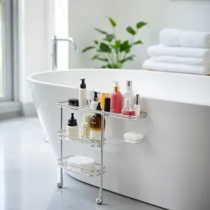 Stojak na kosmetyki przy wannie