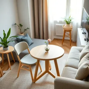 Stół w małym salonie