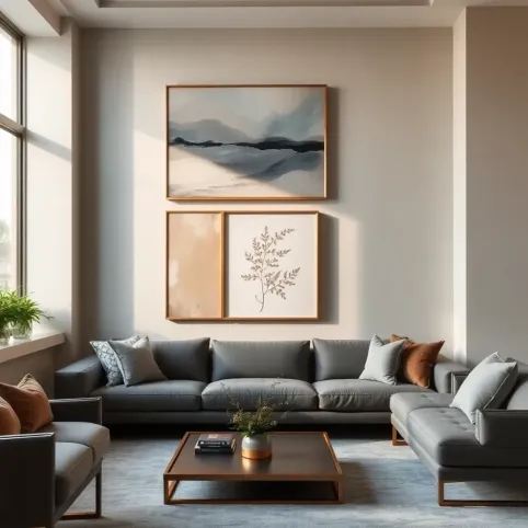 Stylowe obrazy do salonu w ramach