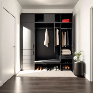 Szafa do przedpokoju z siedziskiem Black Red White