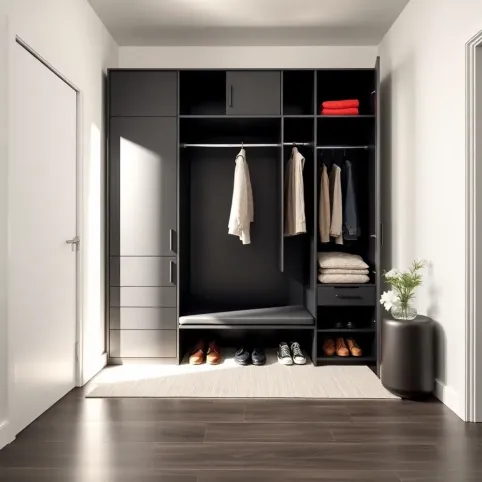 Szafa do przedpokoju z siedziskiem Black Red White