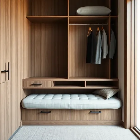 Szafa na wymiar do przedpokoju z siedziskiem