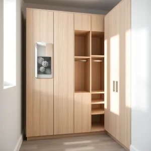 Szafa narożna do przedpokoju z lustrem