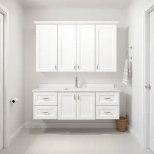 Szafka do łazienki biała połysk